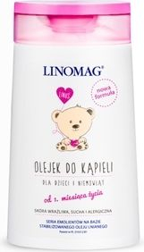Вај за бања Linomag Baby, за новороденчиња од првиот месец, со ленено масло и камилица
