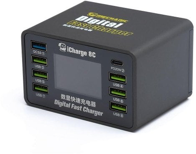 Karikues USB Mechanic iCharge 8C, 8 porta, 50W PD QC3.0, i zi