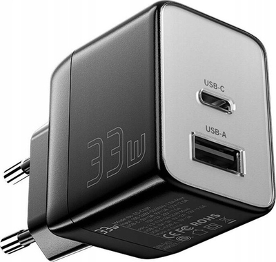 Karikues muri Essager ECT33W-LJB01-Z, GaN 33W, USB-A USB-C, i zi