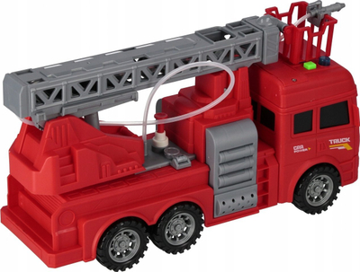 Lodër kamion zjarrfikës Mega Creative Fire Department, me ujë, drita edhe zëra, i kuq