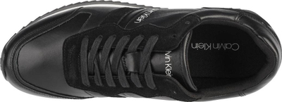 Atlete Calvin Klein Low Top, lëkurë natyrale, për burra, të zeza