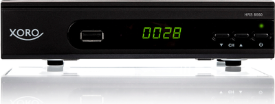 Marrës satelitor Xoro HRS 8660 HD, PVR, USB përpara, LAN, i zi
