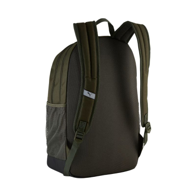 Çantë shpine Puma Buzz, 26L, xhepa anësorë rrjetë, jeshile e errët