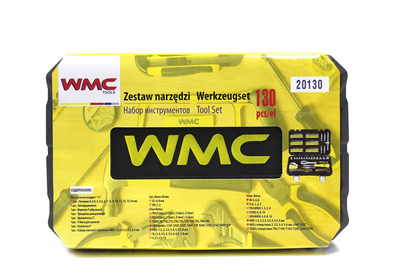 Set veglash WMC 130 pjesë, çelësa dhe kaçavida, me bita