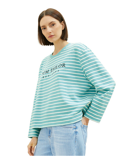 Bluzë për femra Tom Tailor Oversized Fit, e kaltër