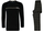 Set pizhame për meshkuj HUGO BOSS 50479314-001, të zeza/hirta
