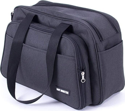 Çantë pelenash Baby Monsters Sleepy Bag, me krevat portativ, e zezë