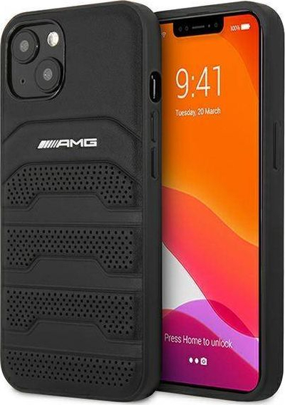 Mbrojtëse e fortë AMH Debossed Collection për iPhone 12 Mini, e zezë