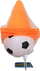 Set sportiv Icom Polska, 4 kone 20 cm, top futbolli 10 cm, portokalli