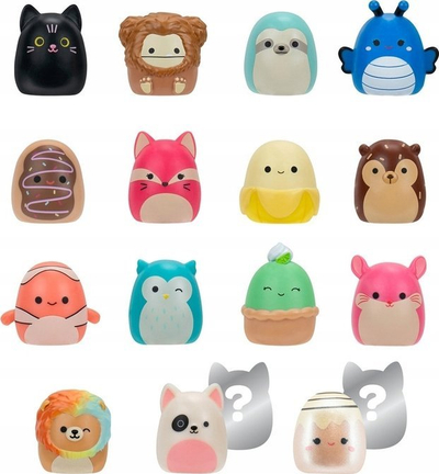 Set lodrash Original Squishmallows Squish-a-longs, 14 Mini-Squish 1", me aksesorë, shumëngjyrëshe
