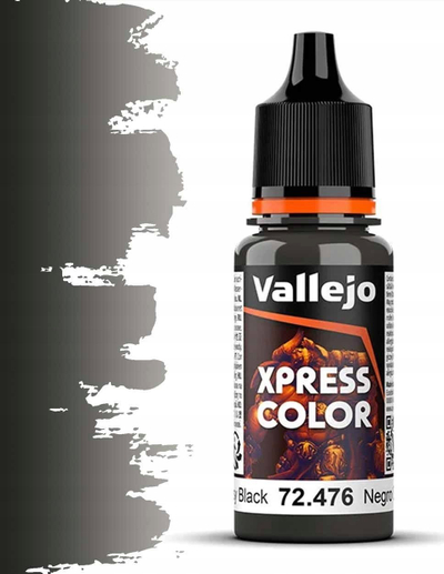 Bojë akrilike Vallejo Game Color Xpress VJP72476, 18 ml, Greasy Black, mat