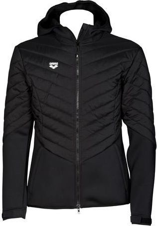 Xhaketë sportive Arena Hooded F/Z Half-Quilted, XXL, me kapuç, e zezë