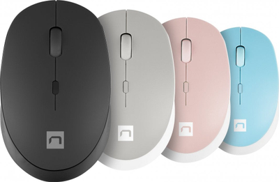 Maus Natec Harrier, wireless, Bluetooth, i bardhë dhe rozë