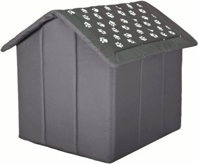 Strehe për qen Hobbydog Kennel R1, 38x38x32 cm, material Codura, blu me kuadrate