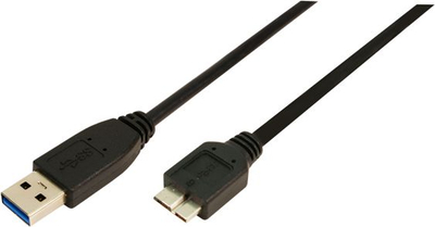 Kabllo USB LogiLink CU0027, USB A në Micro USB B, 3 m, USB 3.2 Gen 1, i zi