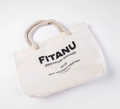 Çantë pazarit FITANU ECO BAG, 52x39 cm, pambuk edhe poliester, shumëngjyrëshe