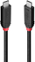 Kabllo USB4 Lindy Black Line, Type C në Type C, 0.5m, 240W, e zezë