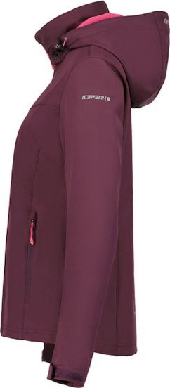 Xhaketë softshell për femra Icepeak Brenham, e papërshkueshme nga uji, me kapuç, vjollcë e errët