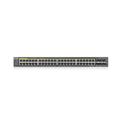 Switch rrjeti Zyxel GS2220-50HP, 50 porte GbE, i menaxhuar, gri