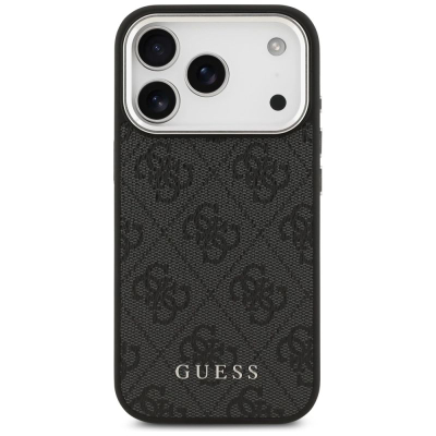 Futrollë telefoni Guess Hardcase 4G Classic Logo MagSafe për iPhone 17 Pro, e zezë