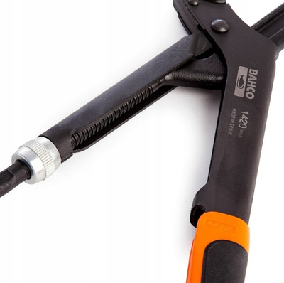 Çelës tubash Bahco 1420 ERGO, 430mm, kap tuba deri 1½", i zi