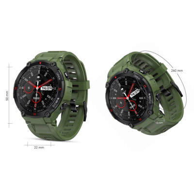 Smartwatch Giewont GW430-3, ekran me ngjyra, i papërshkueshëm nga uji, jeshil