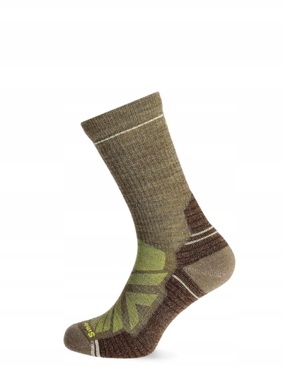 Çorape hiking Smartwool Crew Medium, lesh merino, jastëk i lehtë, Military Olive Fossil