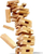 Lojë druri Jenga Wiss Toy GR0090, 54 kube, me zare druri, ngjyrë druri natyrale