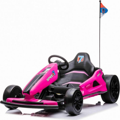 Gokart elektrik SPEED 7 DRIFT KING, 24V, për kalamoj, rozë