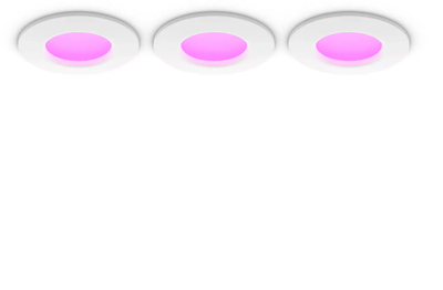 Spot LED i futur Philips Hue WACA Slim S, 90mm, set 3 copë, i bardhë