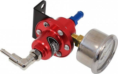 Rregullator presioni karburanti D1Spec D, universale, me manometër, i kuq