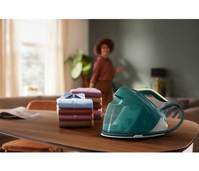 Gjenerues avulli Philips PSG7140/70, presion i lartë avulli, rezervuar i madh uji, blu
