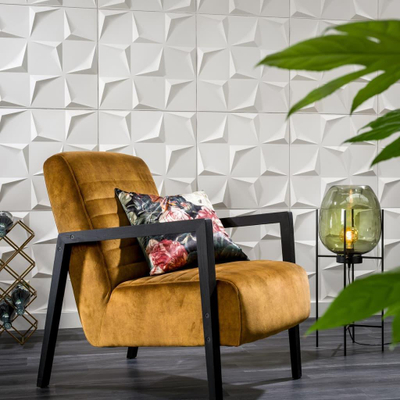 Panele muri 3D WallArt GA-WA28 Beau, set me 24 copa, të bardha