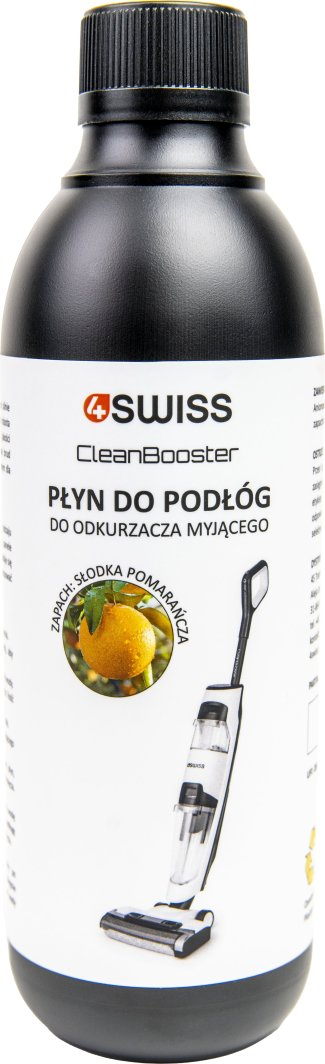 Detergjent për dysheme për fshesë me korrent 4Swiss VC024 Clean Booster, aromë portokall i ëmbël, 0.5l
