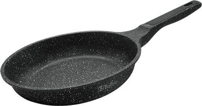 Tigan Bollire Milano 24cm, alumini me veshje mermeri, jo ngjitës, i zi