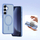 Këllëf telefoni DUX DUCIS Lawa për Samsung Galaxy S25 Plus, 2 në 1 portofol, MagSafe, blu e çelët