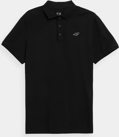 Bluzë polo për burra 4F M 4FWMM00TPTSM316, slim fit, e zezë