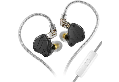 Kufje në vesh KZ ZS10 Pro X, HIFI, bass i fuqishëm, metalike, të zeza
