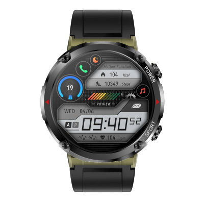 Smartwatch Gravity GT21-7, ekran 1.6", IP67, me rrip silikoni t'zi