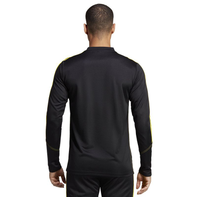 Bluzë stërvitje Adidas Tiro 23 Club Training Top IC1579, poliester i riciklum, teknologji Aeroready, e zezë
