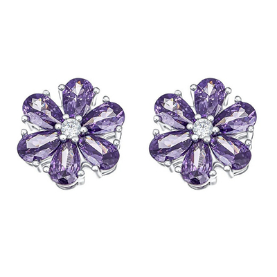 Vathë për femra CRYSTalp Flower Kiss 42288.VIO.R, të argjendtë/ vjollcë