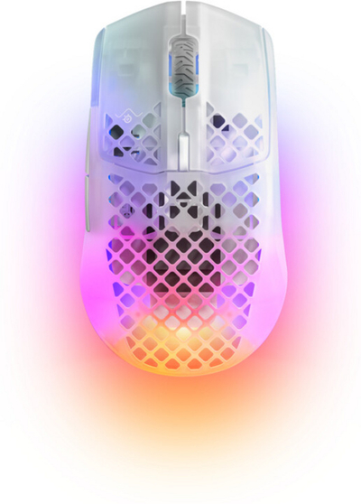 Maus SteelSeries Aerox 3 Wireless Ghost (2022), i bardhë