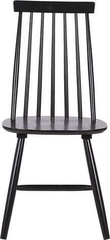 Set me karrige ngrënieje Beliani Burbank, dru rubberwood, 2 copë, të zeza