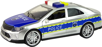 Makine lodër policie Friction Drive 1:14, me drita edhe zëra, ngjyrë argjendi