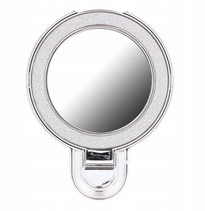 Mbajtëse telefoni Be Happy Gifts Circle Mirror, me ngjitje, rrethore, argjendtë