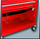 Karrocë pune Einhell TC-TW 100 Classic, 4 sirtarë, mban deri 75 kg, e kuqe