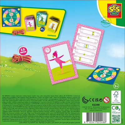 Lojë me litar SES Creative Jump Animals 02248, 3.5m, për fëmijë, shumëngjyrëshe