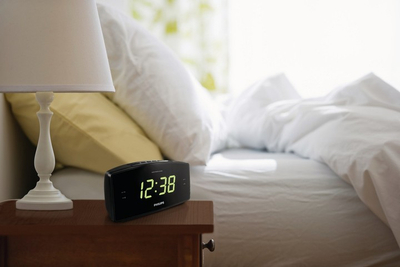 Radio Philips Clock Radio AJ3400 / 12, e zezë