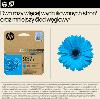 Ngjyrë printeri HP 937e EvoMore, e kaltër