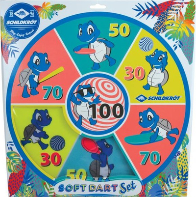 Set shigjetash të buta Schildkröt Funsports, tabelë grep-ngjitës, 6 toptha, shumëngjyrësh